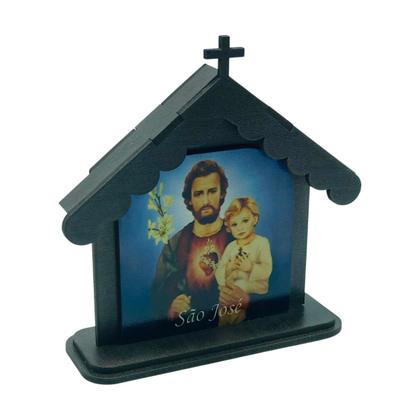 Imagem de Capela São José Igreja Madeira 14 cm