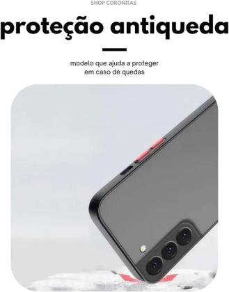 Imagem de Capinha Capa AntiImpacto Translúcida Preta para Samsung Galaxy S24 Fe