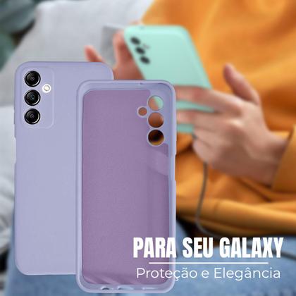 Imagem de Capinha com Proteção de Câmera Galaxy A14 Silicone com Interior Aveludado Lisa Sem Logo