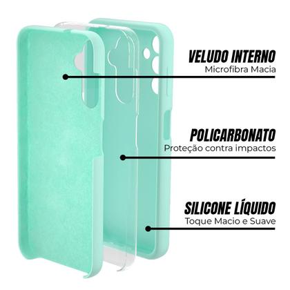 Imagem de Capinha com Proteção de Câmera Galaxy A14 Silicone com Interior Aveludado Lisa Sem Logo