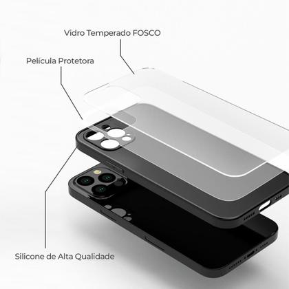 Imagem de Capinha Compatível com iPhone 11 Silicone e Vidro Bordas e Interior de Silicone Macio e Resistente