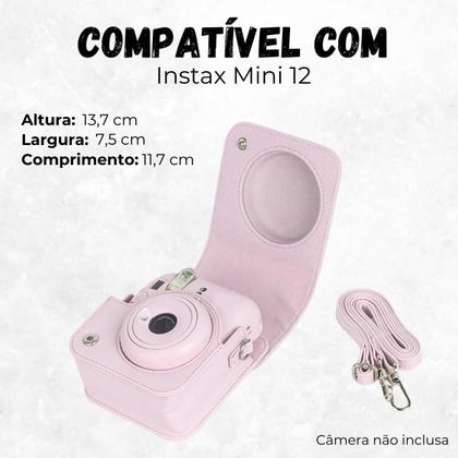 Imagem de Capinha Protetora Com Alça Para Câmera Instax Mini 12+ Álbum