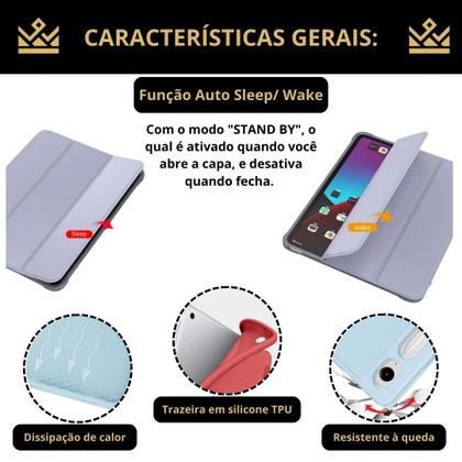 Imagem de Capinha protetora para Redmi Pad Se 8,7 2024 + película tela