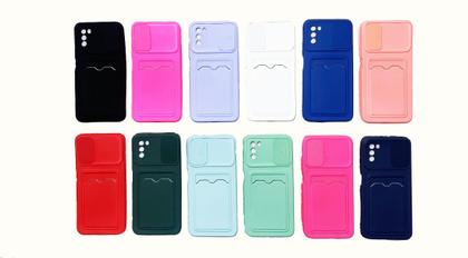 Imagem de Capinha Silicone Compativel Xiaomi Poco M3 6.53 Porta Cartão Aveludada