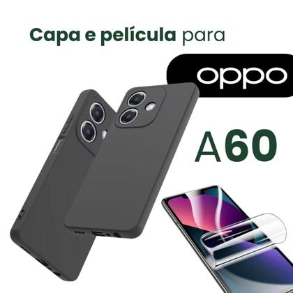 Imagem de Capinha Silicone Oppo A60 Kit Com Película Vidro 3D Capa Protetora