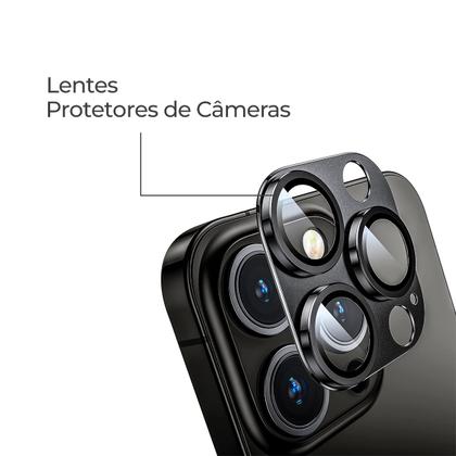 Imagem de Capinha Silicone Vidro Fosco Compatível com iPhone 11 Proteção de Câmera Lentes de Safira