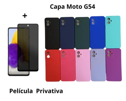 Imagem de Capinha Veludo Moto G54 + Película Privativa