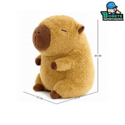 Imagem de Capivara de Pelúcia 30cm Antialérgica Lavável com Zíper