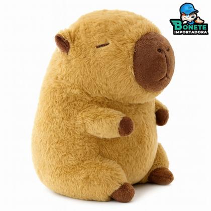 Imagem de Capivara de Pelúcia 30cm Antialérgica Lavável com Zíper