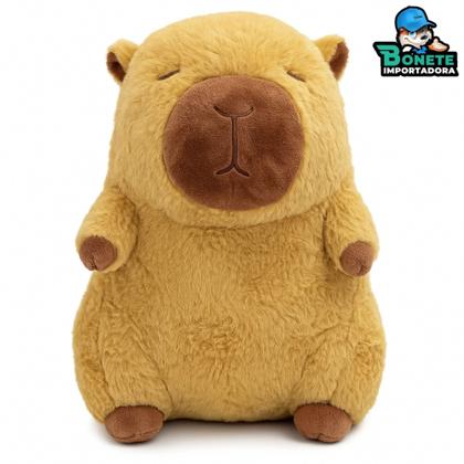 Imagem de Capivara de Pelúcia 30cm Antialérgica Lavável com Zíper