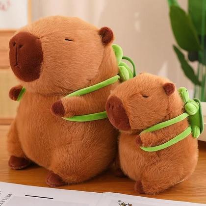 Imagem de Capivara de Pelúcia com Mochila - Brinquedo Infantil Fofo