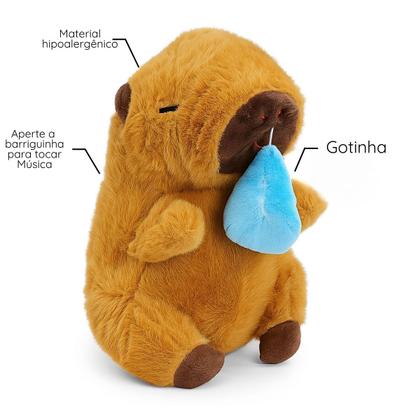 Imagem de Capivara de Pelúcia Modelos Com Som Música Capilovers