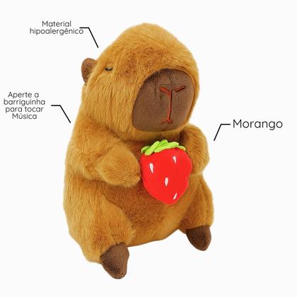 Imagem de Capivara de Pelúcia Modelos Com Som Música Capilovers