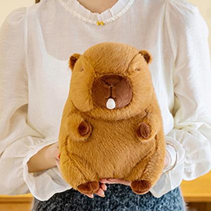 Imagem de Capivara de Pelúcia Soneca Bichinho Com Bexiguinha na Boca Para Crianças