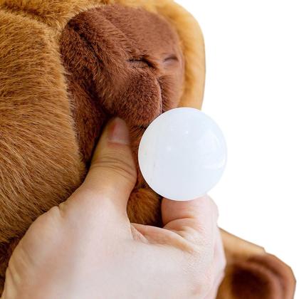 Imagem de Capivara de Pelúcia Soneca Bichinho Com Bexiguinha na Boca Para Crianças