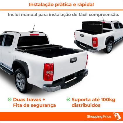 Imagem de Capota Rígida Dobrável S10 2012 a 2024 Cabine Dupla Proteção Flash Fold
