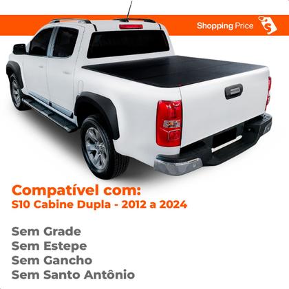 Imagem de Capota Rígida Dobrável S10 2012 a 2024 Cabine Dupla Proteção Flash Fold