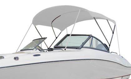 Imagem de Capota Toldo Nautico 3 Arcos 2,2 m Comprimento Estrutura Reforçada P/ Lanchas, Barcos de Aluminio e Botes