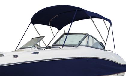 Imagem de Capota Toldo Nautico 3 Arcos 2,2 m Comprimento Estrutura Reforçada P/ Lanchas, Barcos de Aluminio e Botes