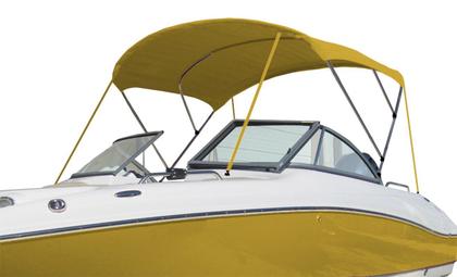 Imagem de Capota Toldo Nautico 3 Arcos 2,2 m Comprimento Estrutura Reforçada P/ Lanchas, Barcos de Aluminio e Botes