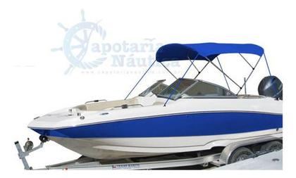 Imagem de Capota Toldo Nautico 3 Arcos 2,35m Comprimento P/ Lanchas, Barcos de Aluminio e Botes