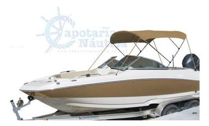 Imagem de Capota Toldo Nautico 3 Arcos 2,35m Comprimento P/ Lanchas, Barcos de Aluminio e Botes