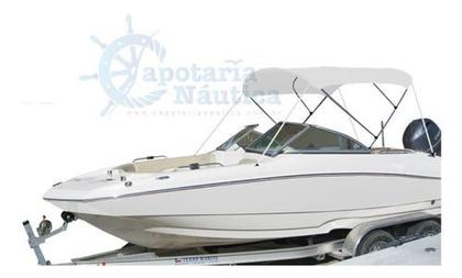 Imagem de Capota Toldo Nautico 3 Arcos 2,35m Comprimento P/ Lanchas, Barcos de Aluminio e Botes