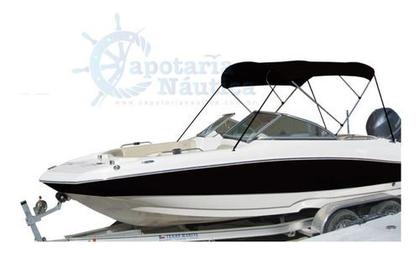 Imagem de Capota Toldo Nautico 3 Arcos 2,35m Comprimento P/ Lanchas, Barcos de Aluminio e Botes