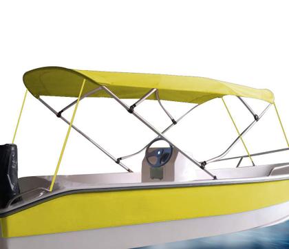Imagem de Capota Toldo Nautico 4 Arcos 2,8 m Comprimento Estrutura Reforçada P/ Lanchas, Barcos de Aluminio e Botes