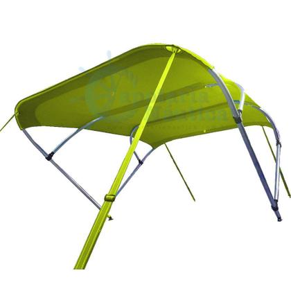 Imagem de Capota Toldo Nautico 4 Arcos 2,8 m Comprimento Estrutura Reforçada P/ Lanchas, Barcos de Aluminio e Botes