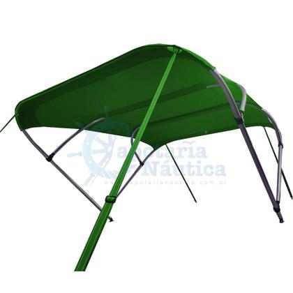 Imagem de Capota Toldo Nautico 4 Arcos 2,8 m Comprimento Estrutura Reforçada P/ Lanchas, Barcos de Aluminio e Botes
