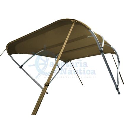 Imagem de Capota Toldo Nautico 4 Arcos 2,8 m Comprimento Estrutura Reforçada P/ Lanchas, Barcos de Aluminio e Botes