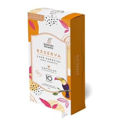 Cápsula de Café Fazenda Floresta Especial Reserva Embalagem com 10 cápsulas Imagem de Cápsula de Café Fazenda Floresta Especial Reserva Embalagem com 10 cápsulas