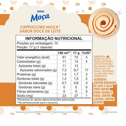 Imagem de Capsula de Cappuccino Moça Doce De Leite Dolce Gusto 10 unidades -