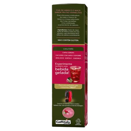 Imagem de Cápsula de Chá Hibisco e Maça 3Cha Tres 3 Corações 10 Unidades