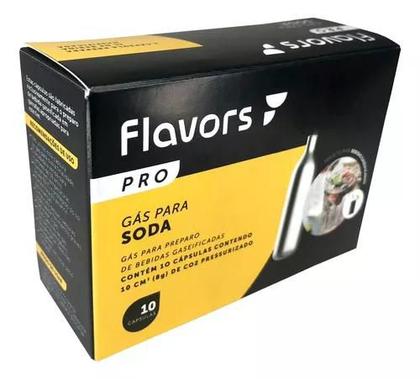 Imagem de Capsula De Gás Para Soda - Flavors  Co2 - Caixa 10 Cápsulas