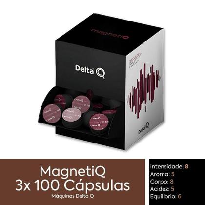 Imagem de Cápsulas Café Magnetiq Delta Q Kit 3 Caixas - 300 Cápsulas