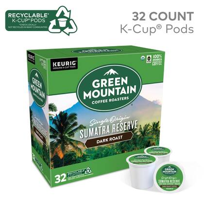 Imagem de Cápsulas de café Green Mountain Sumatra Reserve 32 K-Cup Keurig
