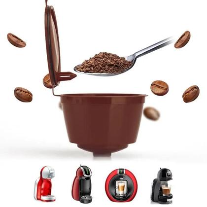 Imagem de Cápsulas de Café Reutilizáveis (6 Peças) para Nescafé Dolce Gusto - Kit com Copo Filtro