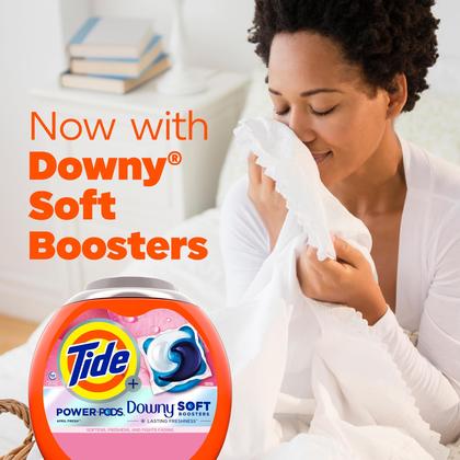 Imagem de Cápsulas de detergente para roupa Tide Power Pods 2 em 1 com Downy 63 ct