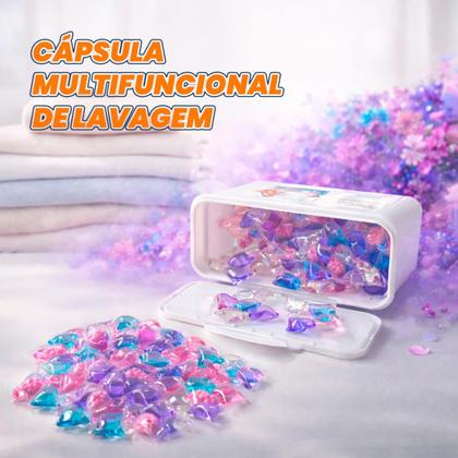 Imagem de Cápsulas de Lavagem 5 em 1 50un Sabão Roupas Prático Sem Desperdício