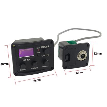 Imagem de Captador circuito ativo preamplificador para cavaco, ukulele profissional Mixer US40s