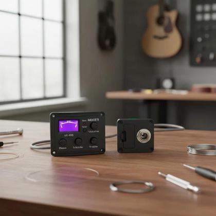 Imagem de Captador circuito ativo preamplificador para cavaco, ukulele profissional Mixer US40s