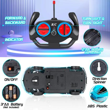 Imagem de Car Bloolilies com controle remoto, pacote com 2 unidades, escala 1:18, rosa e azul