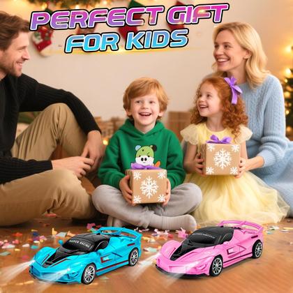 Imagem de Car Bloolilies com controle remoto, pacote com 2 unidades, escala 1:18, rosa e azul