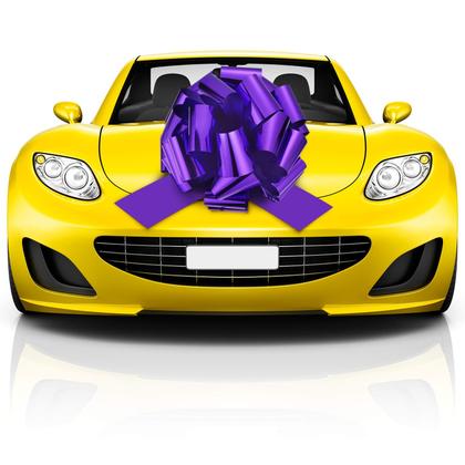 Imagem de Car Bow Zonon Big Giant de 50 cm com fita impermeável roxa de 6 m