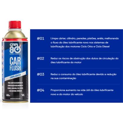 Imagem de Car Flush Descarbonizante Limpa Cárter E Limpa Motor Car80
