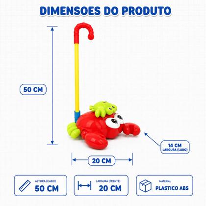 Imagem de Carangueijo De Empurrar Push Plane Bebê Infantil Empurrador Andador Com Som Ajuda Nos Primeiros Passos Kizumba