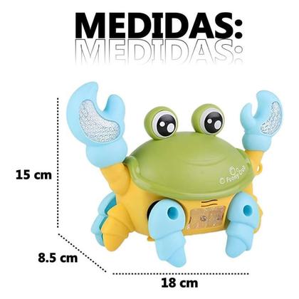 Imagem de Caranguejo Brinquedo Fujão Som Luz Toca Música Movimento