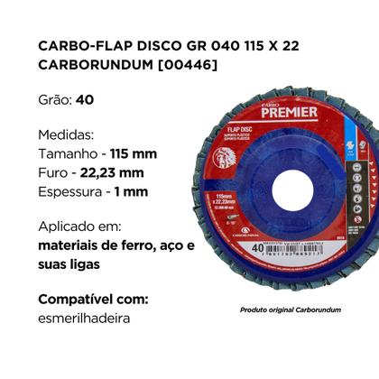 Imagem de Carbo-flap disco gr 040 115 x 22 carborundum